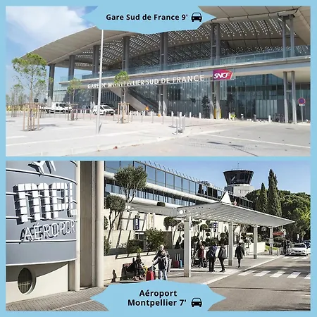 Spalagon Jacuzzi Prive Chauffe 37 Proche Arena Parc Expo Apartman Pérols